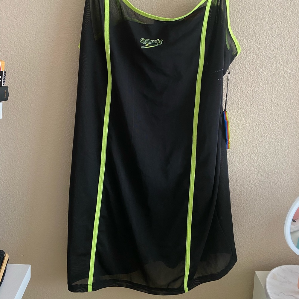 Mesh & Neon Speedo x F21 Cover Up